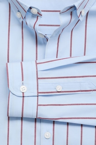 Chemise à rayures en coton - Bleu