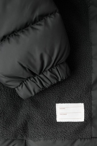 Anorak long matelassé capuche - Noir