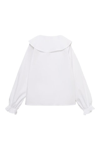 Chemise détail volants - Blanc