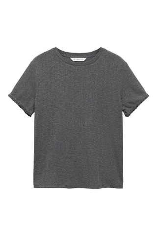 T-shirt détail manches - Gris
