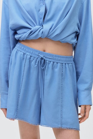 Short lin cordon - Bleu clair