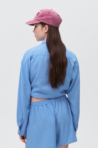 Short lin cordon - Bleu clair