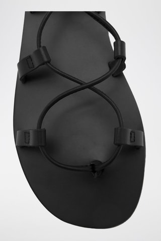 Sandales à lanières cuir - Noir