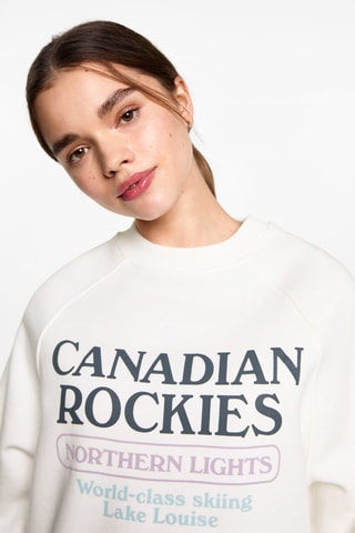 Sweater message imprimé - Blanc