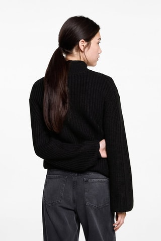Pull-over oversize ouvertures - Noir