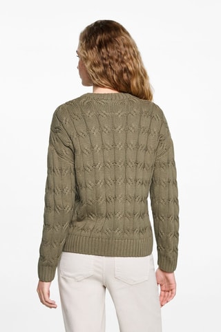 Pull-over maille torsadée - Vert