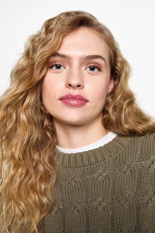 Pull-over maille torsadée - Vert