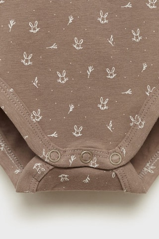 Body coton imprimé - Marron