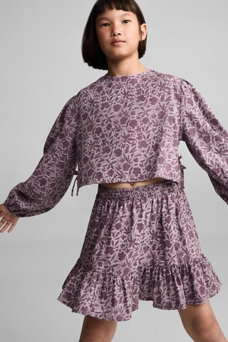Blouse en imprimé floral - Violet