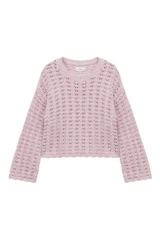 Pull en maille ajourée - Violet