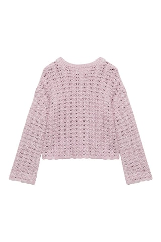 Pull en maille ajourée - Violet