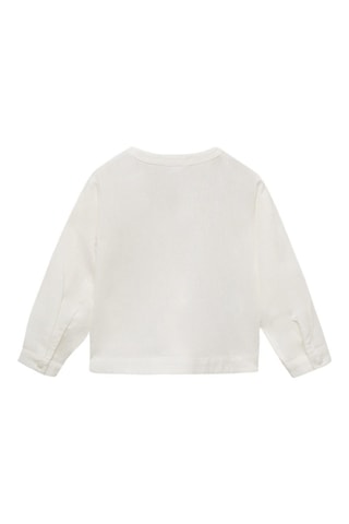 Chemise coton et lin - Blanc