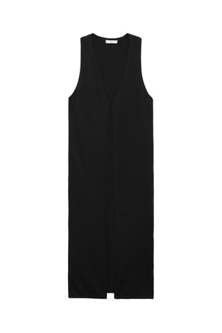 Gilet long coton - Noir