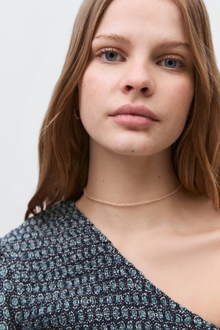 Blouse asymétrique froncée - Bleu marine