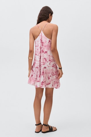 Robe tie-dye brodée - Rose