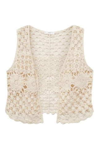 Gilet crochet - Blanc