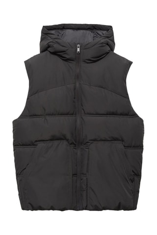 Gilet matelassé à capuche - Gris