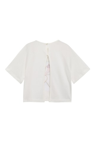 T-shirt manches courtes brodé - Blanc