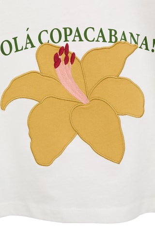T-shirt manches courtes brodé - Blanc