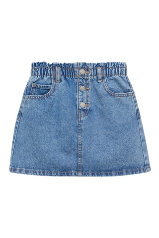 Jupe en jean paperbag - Bleu