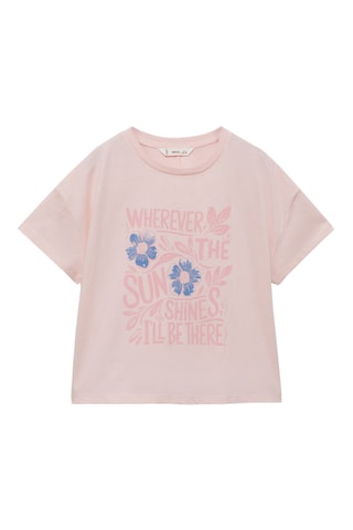 T-shirt imprimé manches courtes - Rose