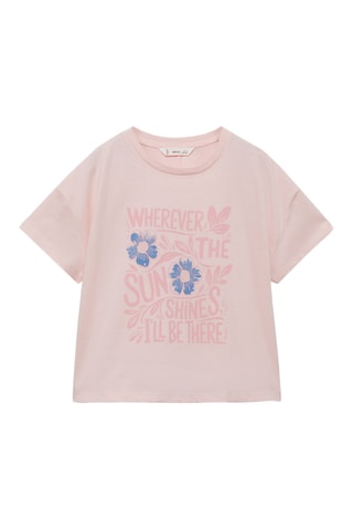 T-shirt imprimé manches courtes - Rose