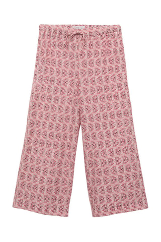 Pantalon imprimé coton - Rose