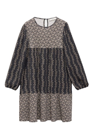 Robe à imprimé fleurs - Gris