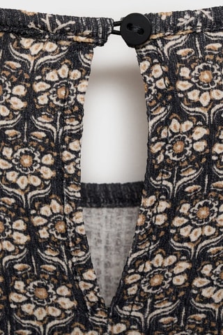 Robe à imprimé fleurs - Gris