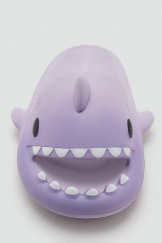 Tongs à motif requin - Violet