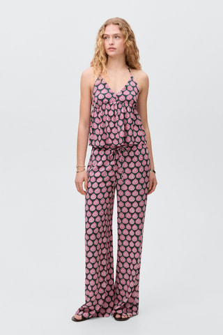 Pantalon droit imprimé - Vert foncé