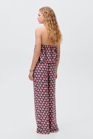 Pantalon droit imprimé - Vert foncé