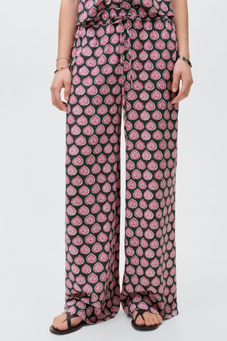 Pantalon droit imprimé - Vert foncé