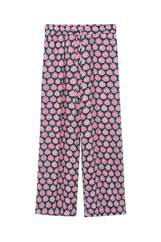 Pantalon droit imprimé - Vert foncé