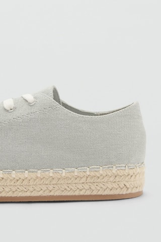Espadrilles coton lacets - Vert