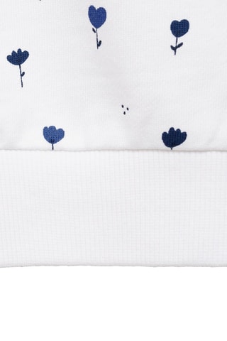 Sweat-shirt coton imprimé - Blanc