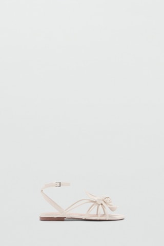 Sandales brides fleur - Blanc