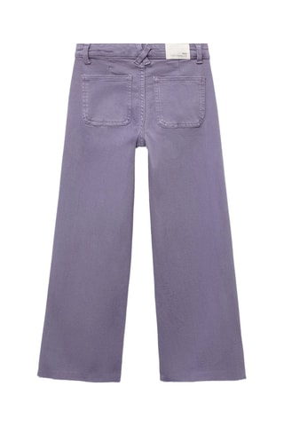 Jean wideleg revers effilochés - Violet