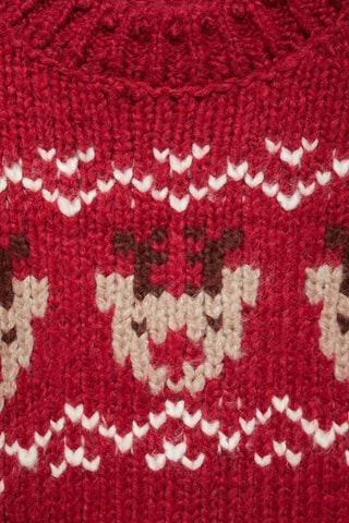 Pull-over Noël jacquard - Rouge