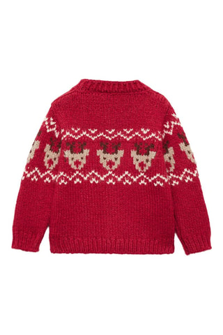 Pull-over Noël jacquard - Rouge