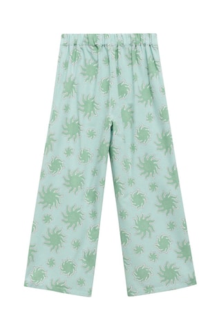 Pantalon droit imprimé - Vert