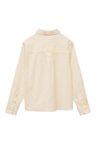 Chemise coton et lin - Blanc