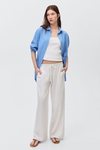 Chemise regular-fit lin - Bleu clair