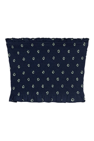 Top bustier froncé - Bleu marine