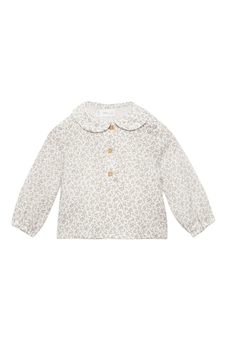 Blouse en coton imprimée - Blanc