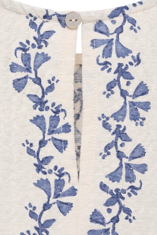 Blouse imprimée nœuds - Écru