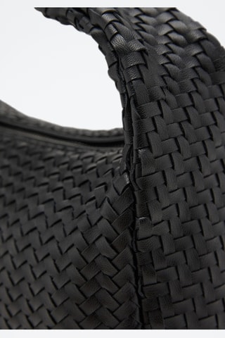 Sac porté main tressé - Noir
