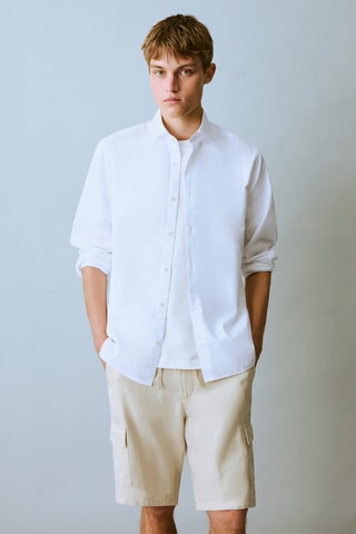 Chemise oxford en coton - Blanc