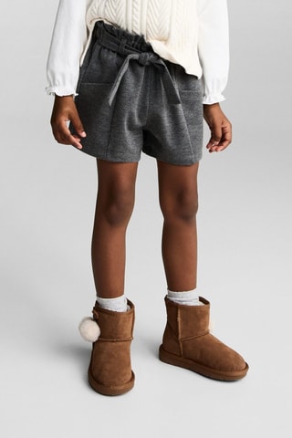 Short tweed ceinture - Gris