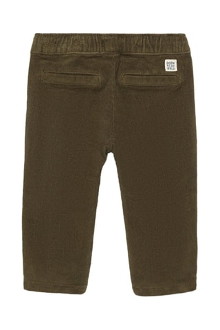 Pantalon velours côtelé doublé - Vert